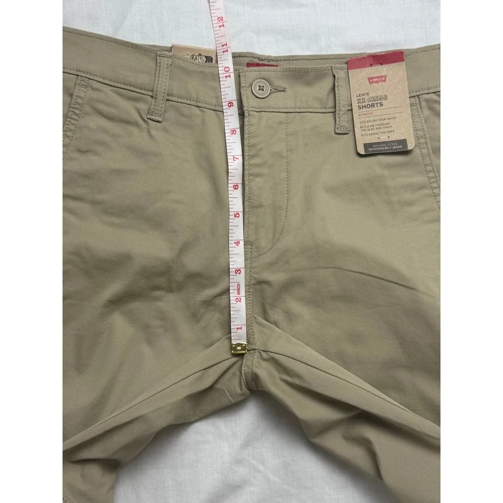 Levis XX Chino Shorts Mens 28 Khaki Tan‎ Stretch Twill